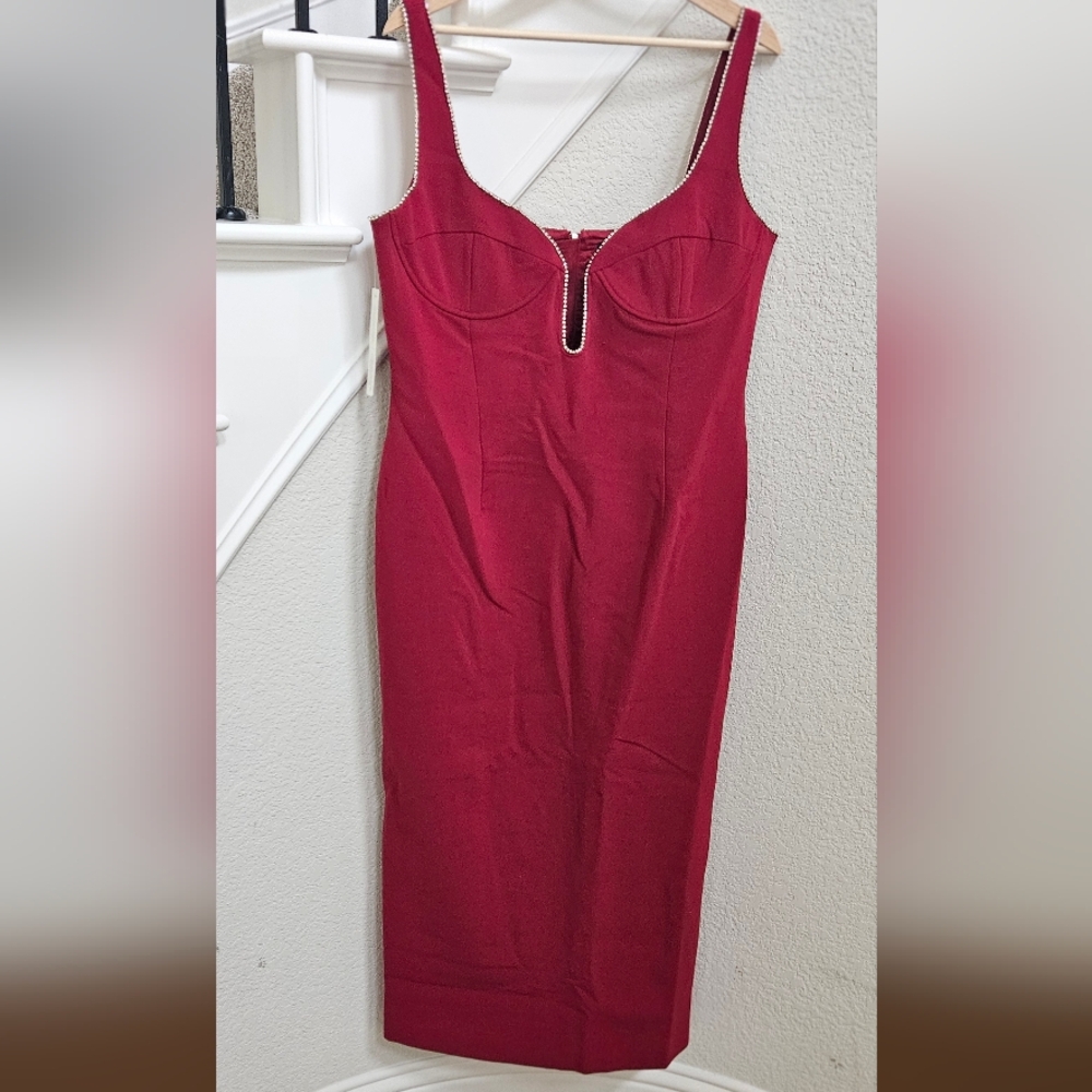 Bardot Brooklyn Sleeveless Diamanté Midi Dress | Size 12